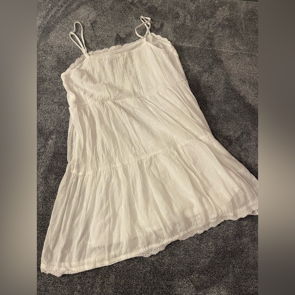 American Eagle Solid Embroidered Tiered Babydoll … - image 8